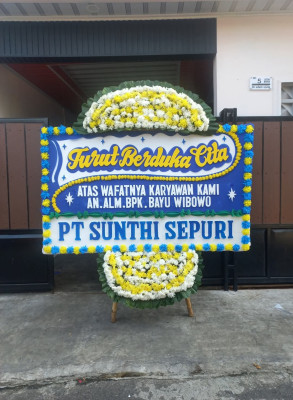 Papan Bunga Duka di Sawang